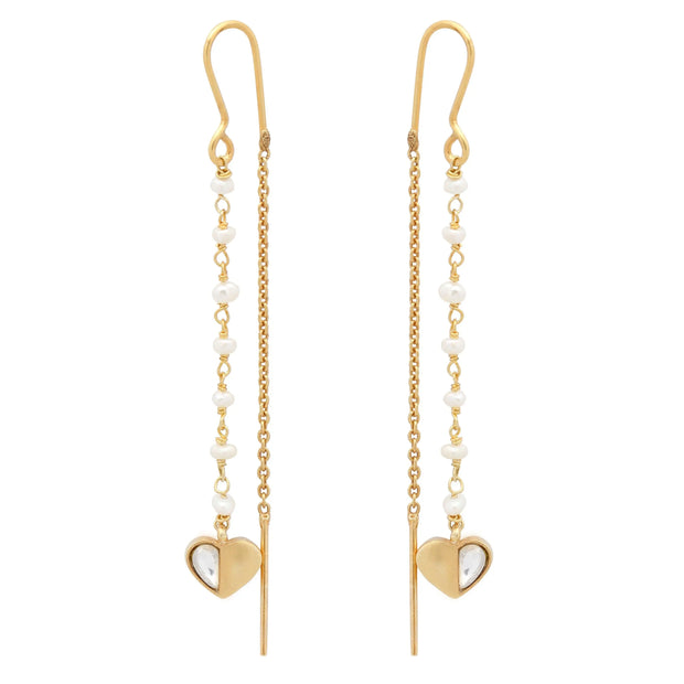 Senco Gold & Diamonds Paisley Chain Long Gold Earrings For womens :  Amazon.in: Fashion